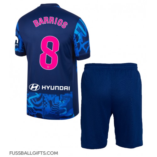 Atletico Madrid Pablo Barrios #8 Fußballbekleidung 3rd trikot Kinder 2024-25 Kurzarm (+ kurze hosen)